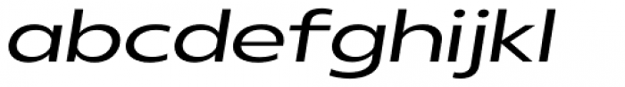 Radiate Sans Regular Semi Expanded Italic Font LOWERCASE