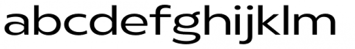 Radiate Sans Regular Semi Expanded Font LOWERCASE
