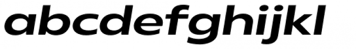 Radiate Sans Semi Bold Semi Expanded Italic Font LOWERCASE