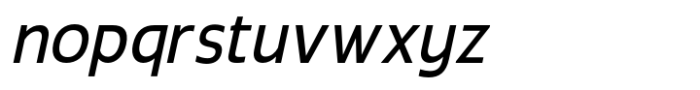 Radicle Condensed Oblique Font LOWERCASE