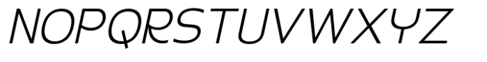 Radicle Extra Light Oblique Font UPPERCASE