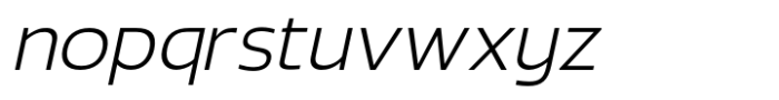 Radicle Extra Light Oblique Font LOWERCASE