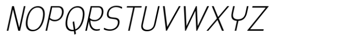 Radicle Thin Condensed Oblique Font UPPERCASE