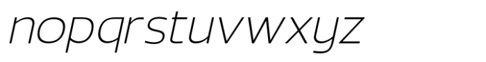 Radicle Thin Oblique Font LOWERCASE