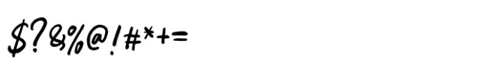 Radien Brush Font OTHER CHARS