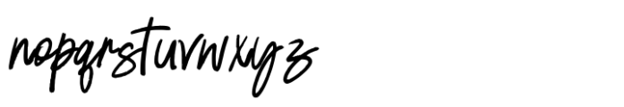 Radien Brush Font LOWERCASE