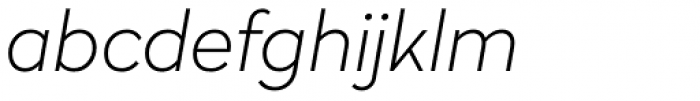 Radikal Thin Italic Font LOWERCASE