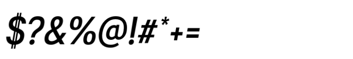 Radona Condensed Demi Italic Font OTHER CHARS