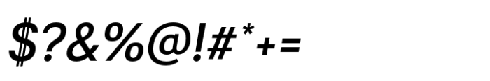 Radona Extended Demi Italic Font OTHER CHARS
