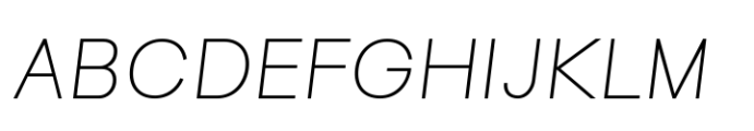 Raela Thin Italic Font UPPERCASE