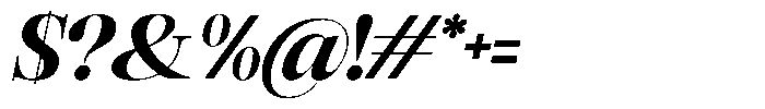 Rafiela Black Italic Font OTHER CHARS