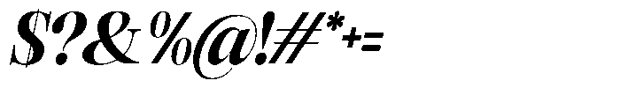 Rafiela Black Semi Condensed Italic Font OTHER CHARS