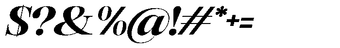 Rafiela Black Semi Expanded Italic Font OTHER CHARS