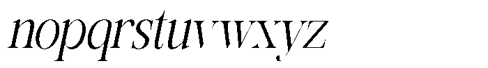 Rafiela Condensed Italic Font LOWERCASE