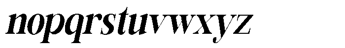 Rafiela Extra Bold Condensed Italic Font LOWERCASE