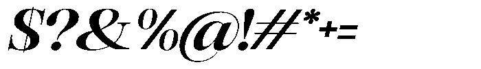 Rafiela Extra Bold Semi Expanded Italic Font OTHER CHARS