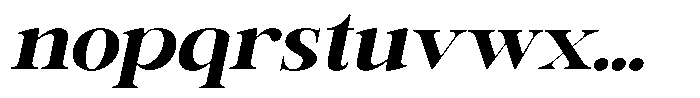 Rafiela Extra Bold Semi Expanded Italic Font LOWERCASE