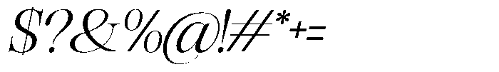 Rafiela Italic Font OTHER CHARS