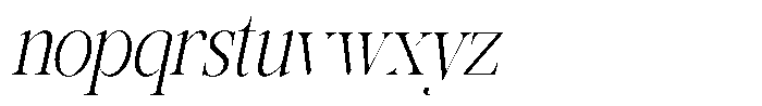 Rafiela Light Condensed Italic Font LOWERCASE