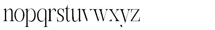 Rafiela Light Condensed Font LOWERCASE