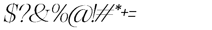Rafiela Light Italic Font OTHER CHARS