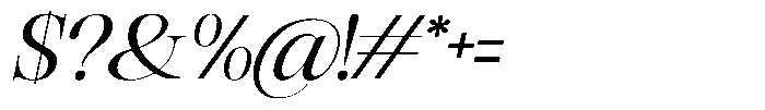 Rafiela Medium Italic Font OTHER CHARS