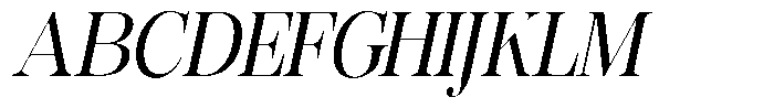 Rafiela Medium Semi Condensed Italic Font UPPERCASE