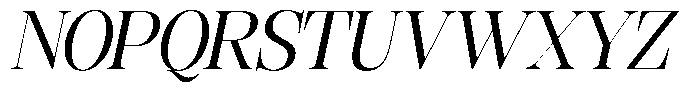 Rafiela Medium Semi Condensed Italic Font UPPERCASE