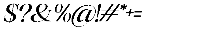 Rafiela Semi Bold Italic Font OTHER CHARS