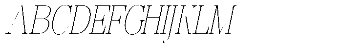 Rafiela Thin Condensed Italic Font UPPERCASE