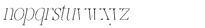 Rafiela Thin Condensed Italic Font LOWERCASE