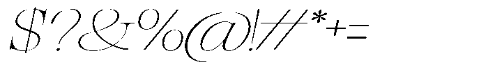 Rafiela Thin Expanded Italic Font OTHER CHARS