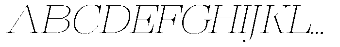 Rafiela Thin Expanded Italic Font UPPERCASE