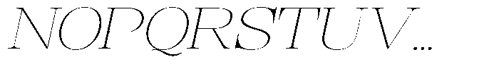 Rafiela Thin Expanded Italic Font UPPERCASE