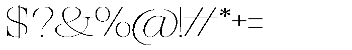 Rafiela Thin Expanded Font OTHER CHARS