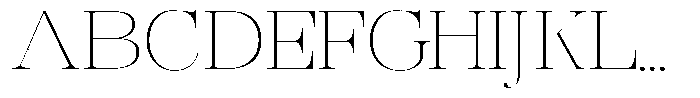 Rafiela Thin Expanded Font UPPERCASE
