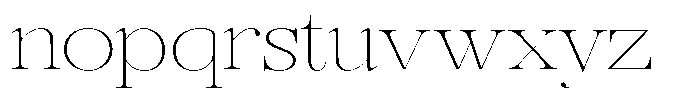 Rafiela Thin Expanded Font LOWERCASE