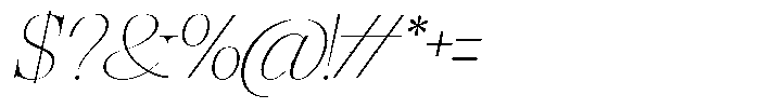 Rafiela Thin Italic Font OTHER CHARS