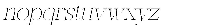 Rafiela Thin Italic Font LOWERCASE
