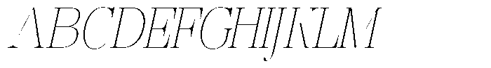 Rafiela Thin Semi Condensed Italic Font UPPERCASE