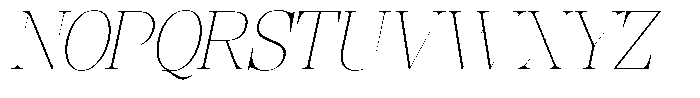 Rafiela Thin Semi Condensed Italic Font UPPERCASE