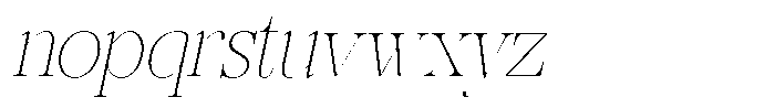 Rafiela Thin Semi Condensed Italic Font LOWERCASE