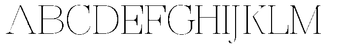 Rafiela Thin Semi Expanded Font UPPERCASE