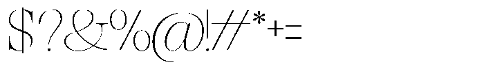 Rafiela Thin Font OTHER CHARS