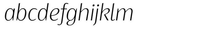 Ragik Sans Thin Italic Font LOWERCASE