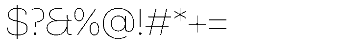 Ragito Thin Font OTHER CHARS