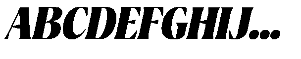 Ragmont Serif Black Condensed Italic Font UPPERCASE