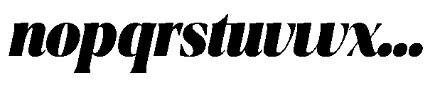Ragmont Serif Black Condensed Italic Font LOWERCASE