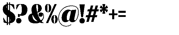 Ragmont Serif Black Condensed Font OTHER CHARS