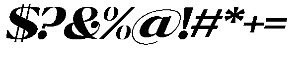 Ragmont Serif Black Expanded Italic Font OTHER CHARS